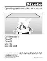 Предварительный просмотр 1 страницы Miele DA 406 Operating And Installation Instructions