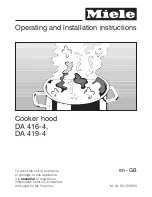 Предварительный просмотр 1 страницы Miele DA 416-4 Operating And Installation Manual
