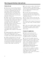 Предварительный просмотр 8 страницы Miele DA 416-4 Operating And Installation Manual