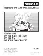 Preview for 1 page of Miele DA 420-4 Operating And Installation Manual