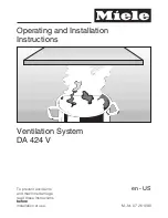 Предварительный просмотр 1 страницы Miele DA 424 V EXT Operating And Installation Manual