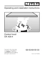 Miele DA 426-4 Operating And Installation Manual предпросмотр