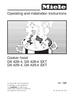 Miele DA 428-4 Operating And Installation Manual preview