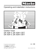 Preview for 1 page of Miele DA 428-4 Operating And Installation Manual