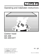 Miele DA 439 Operating And Installation Manual предпросмотр