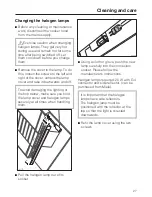 Предварительный просмотр 27 страницы Miele DA 489-4 Operating And Installation Manual