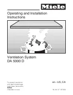 Miele DA 5000 D Operating And Installation Instructions preview