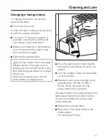 Предварительный просмотр 21 страницы Miele DA 5000 D Operating And Installation Manual