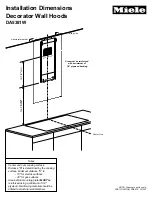 Предварительный просмотр 2 страницы Miele DA 5381 W Operating and Product Dimensions