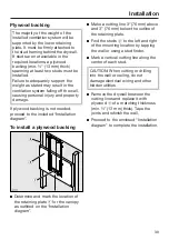 Предварительный просмотр 39 страницы Miele DA 5428 W Operating And Installation Instructions