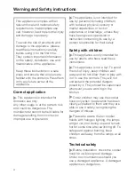 Предварительный просмотр 4 страницы Miele DA 5490 W Operating And Installation Manual