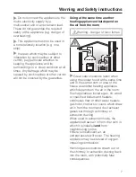 Preview for 7 page of Miele DA 6000 W Operating Instructions Manual