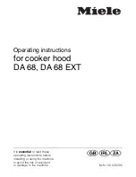 Miele DA 68 Operating Instructions Manual предпросмотр