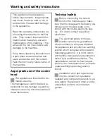 Предварительный просмотр 4 страницы Miele DA 78 Operating Instructions Manual