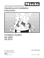 Miele DA2210 Operating And Installation Instruction предпросмотр