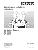 Miele DA2210 Operating And Installation Instruction preview