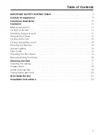 Preview for 3 page of Miele DA279-3 Operating And Installation Instructions