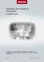 Предварительный просмотр 1 страницы Miele DAS 4620 Operating And Installation Instructions