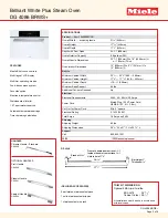 Предварительный просмотр 2 страницы Miele DG 4086 BRWS Brochure & Specs