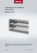 Miele DG 7440 Operating And Installation Instructions preview