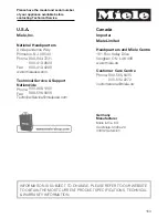 Предварительный просмотр 163 страницы Miele DGC 6705 Operating And Installation Instructions