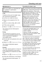 Preview for 149 page of Miele DGC 7440 Operating And Installation Instructions