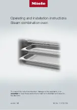 Предварительный просмотр 1 страницы Miele DGC7440W Operating And Installation Instructions