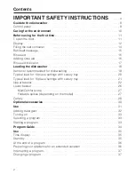 Preview for 2 page of Miele Dimension G 5670 SCVi Operating Instructions Manual