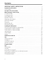 Preview for 2 page of Miele Dimension Plus G 5705 SC Operating Instructions Manual