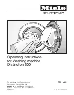 Miele Distinction 500 Operating Instructions Manual предпросмотр