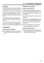 Предварительный просмотр 27 страницы Miele DKF 28-R Operating Instructions Manual