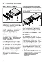 Предварительный просмотр 16 страницы Miele DUU 1000-2 Operating And Installation Instructions