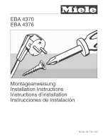 Preview for 1 page of Miele EBA4370 Installation Instructions Manual