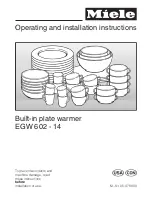 Preview for 1 page of Miele EGW 601-14 Operating And Installation Instructions