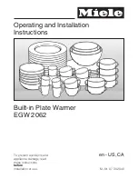 Preview for 1 page of Miele EGW2062 Operating And Installation Manual