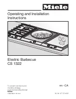 Preview for 1 page of Miele ELECTRIC BARBECUE CS 1322 Operating And Installation Instructions