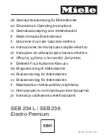 Preview for 1 page of Miele Electro Premium SEB 236 Operating Instructions Manual