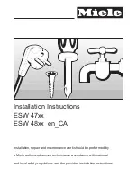 Miele ESW 4700 FB Installation Instructions Manual preview