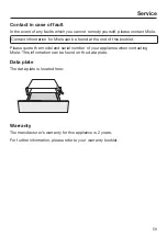 Предварительный просмотр 59 страницы Miele ESW 7010 Operating And Installation Instructions