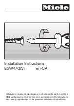 Preview for 1 page of Miele ESW4702Vi Installation Instructions Manual