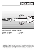 Предварительный просмотр 1 страницы Miele ESW4802Vi Installation Instructions Manual