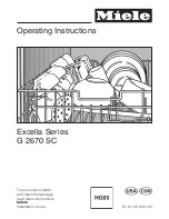 Предварительный просмотр 1 страницы Miele Excella G 2670 SC Operating Instructions Manual