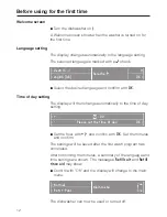 Preview for 12 page of Miele Excella G 2670 SC Operating Instructions Manual