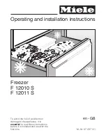 Preview for 1 page of Miele F 12010 S Operating And Installation Instructions