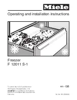 Miele F 12011 S-1 Operating And Installation Manual preview