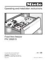 Preview for 1 page of Miele F 12020 S Operating And Installation Manual