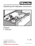 Miele F 123 Ui-2 Operating And Installation Instructions preview
