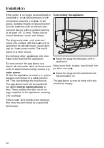 Preview for 52 page of Miele F 1412 Vi Operating And Installation Instructions