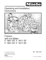 Miele F 1801 SF Operating And Installation Instructions preview