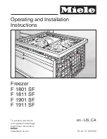 Miele F 1801 SF Operating And Installation Manual preview